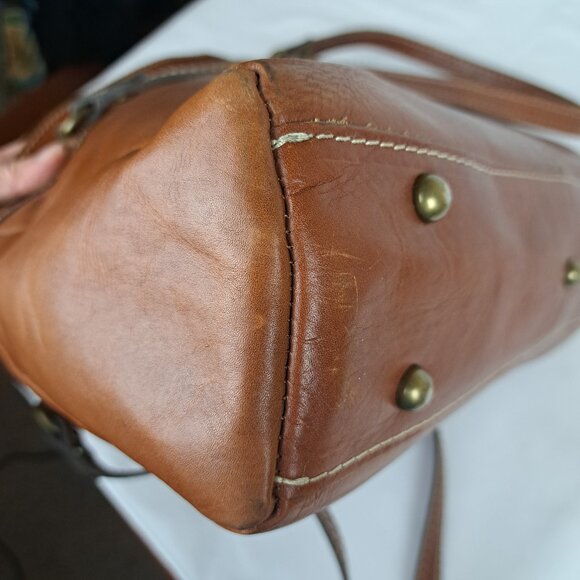 Patricia Nash Poppy Tote Shoulder Bag Brown Leather - Picture 11 of 16